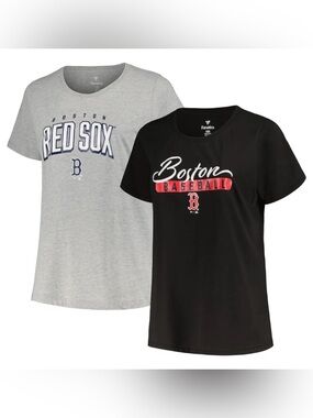 Boston Red Sox Profile Women's Plus Size T-Shirt Combo Pack NWT Size Plus 2X